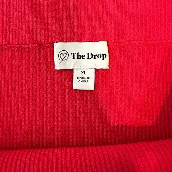 The Drop Ribbed Knit Midi Skirt – Vibrant Red, Size XL - Picture 2 of 4